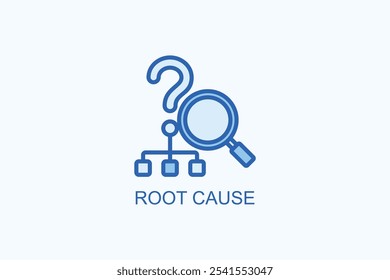 Root cause vector or logo sign symbol illustration