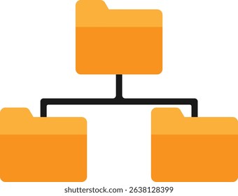 Root Directory Folder Icon Vector Flat Illustration