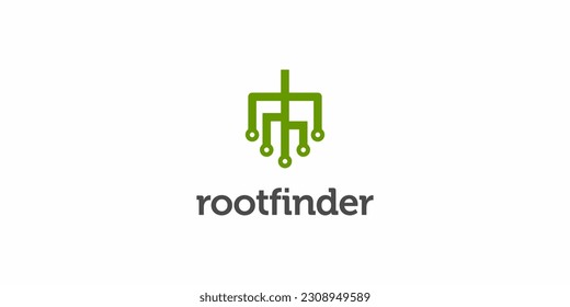 Root Finder Tech Tree Logo Design Icon Symbol Vector EPS 10