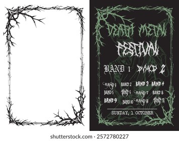 root frame death metal band poster, rock music poster, metal poster show, punk poster, root frame horror frame

