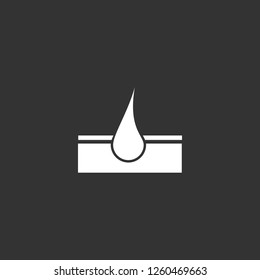 root of hair icon vector. root of hair sign on black background. root of hair icon for web and app