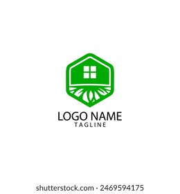 Vector de diseño de logotipo de root house