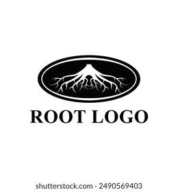 root logo design concept vintage label badge