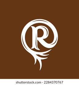 Root logo design, root letter R logo