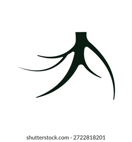Ilustración de icono de logotipo de raíz plana