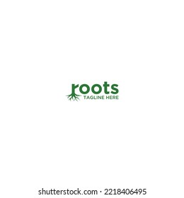 Root logo vector image, typography design