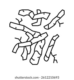 root plant line icon vector. root plant sign. isolated contour symbol black illustration