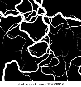 Root Plexus on Black - vector set