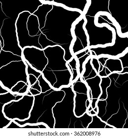 Root Plexus on Black - vector set