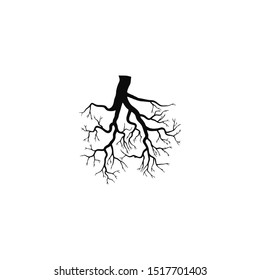 root silhouette vector symbol icon design. Beautiful illustration isolated on white background
