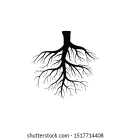 root silhouette vector symbol icon design. Beautiful illustration isolated on white background