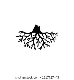 root silhouette vector symbol icon design. Beautiful illustration isolated on white background