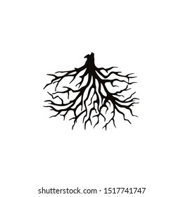 root silhouette vector symbol icon design. Beautiful illustration isolated on white background
