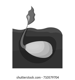 Root, single icon in monochrome style .Root vector symbol stock illustration web.