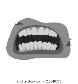 Root, single icon in monochrome style.Root, vector symbol stock illustration web.