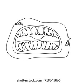 Root, single icon in outline style.Root, vector symbol stock illustration web.