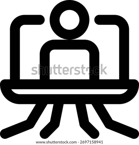 Root, Super User, Root User Outline Icon