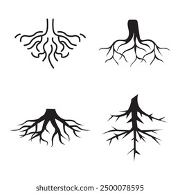 root of the tree icon vector illustration logo design