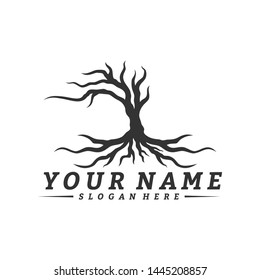 Root of Tree life logo design template inspiration. Icon Symbol