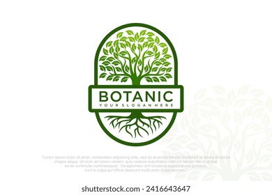 Root Of The Tree logo . icon silhouette of a tree . Vector illustration