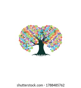 Root Of The Tree logo illustration template