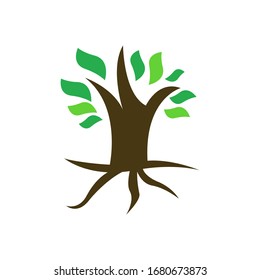 Root tree logo template vector icon design