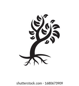 Root tree logo template vector icon design