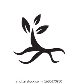 Root tree logo template vector icon design