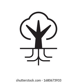 Root tree logo template vector icon design