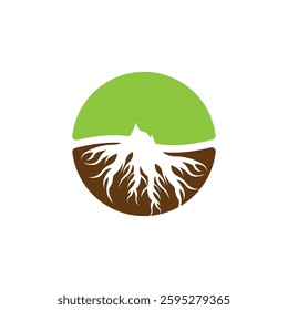 Root vector illustration template design