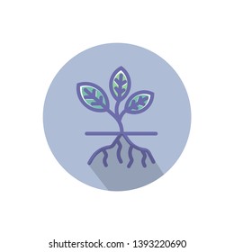 Root vector plant icon. mono vector sign symbols. Perfect pixel icons or illustration for website or mobile apps