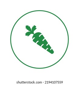 Icono de zanahoria vegetal raíz | Icono de versión circular |