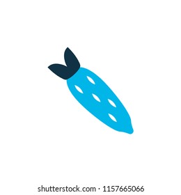 Root vegetable icon colored symbol. Premium quality isolated carrot element in trendy style.
