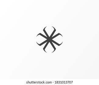rooted shape vector logo design icon