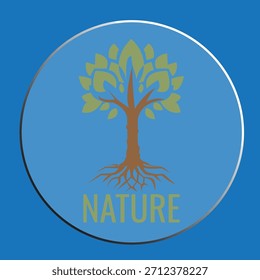 Logo de la silueta del árbol enraizado que simboliza la ecología, el crecimiento y la sostenibilidad.