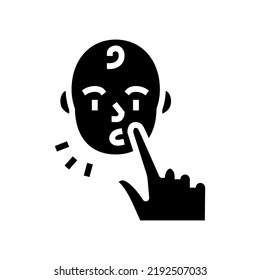 Rooting Reflex Glyph Icon Vector. Rooting Reflex Sign. Isolated Symbol Illustration