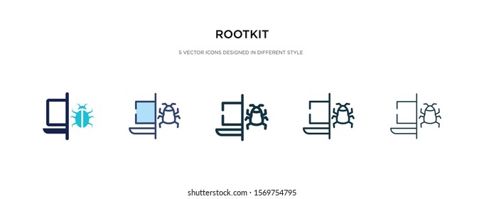 rootkit icon in different style vector illustration. two colored and black rootkit vector icons designed in filled, outline, line and stroke style can be used for web, mobile, ui