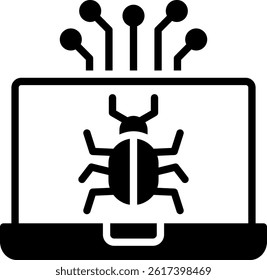Rootkit Icon Glyph Vector Illustration