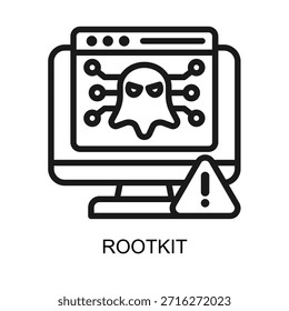 Ilustração do vetor de linha de ícone do kit de raiz