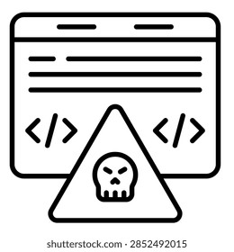 Rootkit Line Icon Element For Design