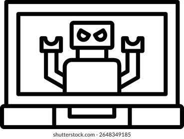 Ícone de vetor do rootkit. Pode ser usado para impressão, aplicativos móveis e da Web.