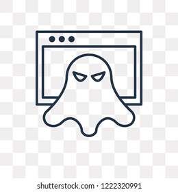 Rootkit vector outline icon isolated on transparent background, high quality linear Rootkit transparency concept can be used web and mobile