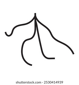 Icono de raíces. Icono de la raíz de la planta y del árbol. Ilustración vectorial.