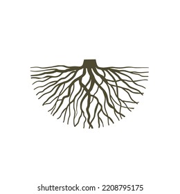 roots isolated vector stock illustration