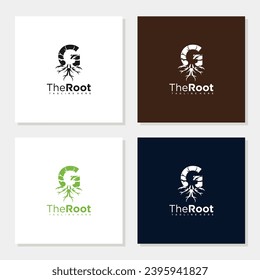 The roots letter G logo design inspiration editable