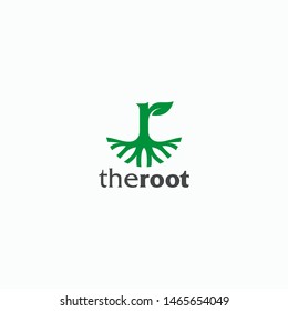 The roots letter R logo design template - vector