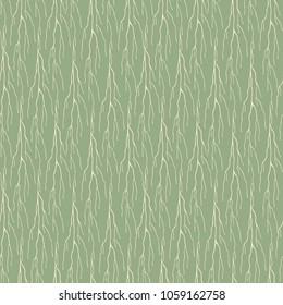 Roots on green background, abstract seamless pattern