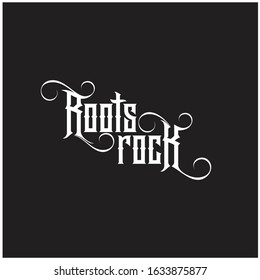 Roots rock Tshirt design vector