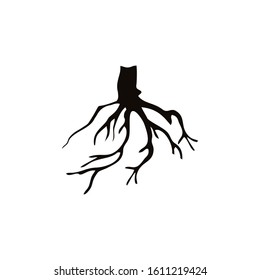 roots . Vector illustration icon isolated on white background.