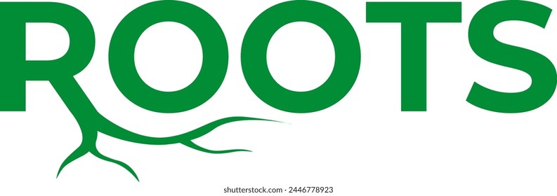 ROOTS word icon vector design